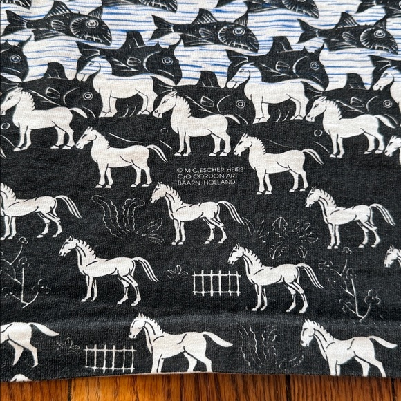 Early 1990’s M.C. Escher AOP Vintage Single Stitch T-Shirt Andazia - Picture 5 of 16